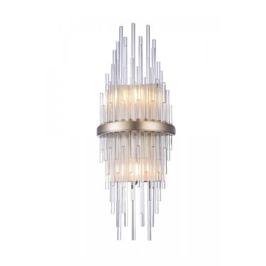 Imagem de Arandela De Vidro Sansa 55Cmx20,5Cm Bella Iluminação Dourado/Transparente