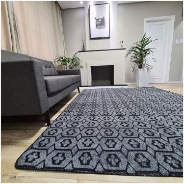 Imagem de Tapete Carpete Sala Quarto Elegante Geométrico 2,00 X 3,00 Titulo Cor Cinza
