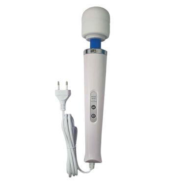 Imagem de Vibrador Varinha Mágica Massageadora Silenciosa, Silicone Texturizado, Branco