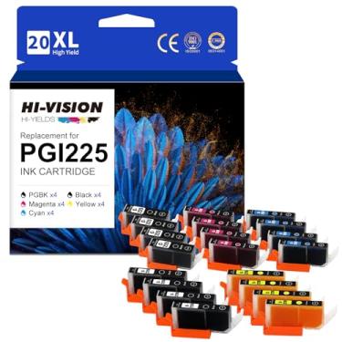 Imagem de HI-VISION HI-YIELDS Cartucho de tinta compatível com tinta para Canon PGI-225 CLI-226 PGI225 CLI226 para uso com MG6220 MG6120 MG5320 MX882 MX892 (4 PGBK, 4 pretos pequenos, 4 cianos, 4 magenta, 4