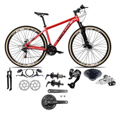 Imagem de Bicicleta Aro 29 Absolute Nero 5 Câmbios 27v Shimano Altus Freios Hidráulicos Pneu Com Faixa - Vermelho Tam.21