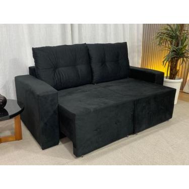 Imagem de Sofá Retrátil 1,80 m Preto 601 Esther - Alpoim