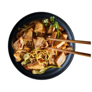 Imagem de 6 Bowl Oriental 1000ml Tigela Redonda em Melamina Preto 1L