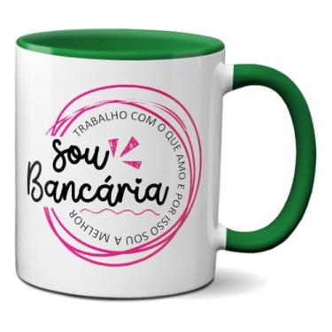 Imagem de Caneca Para A Melhor Bancária Profissão Bancos Xícara Criativa (Verde)