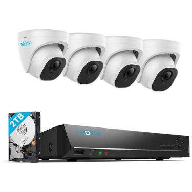 Imagem de Sistema de Câmera de Segurança 8MP 8 Canais 4K PoE IP, 4 PCS, REOLINK A K8 800D4, Branco