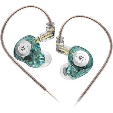 Imagem de Fone de Ouvido KZX EDX Pro Fone com fio intra-auricular retorno música 1DD HiFi Deep Bass 10mm Dynamic Driver Over Ear Headset com cabo destacável Som Qualidade Premium - Cor (Sem Microfone, Verde)