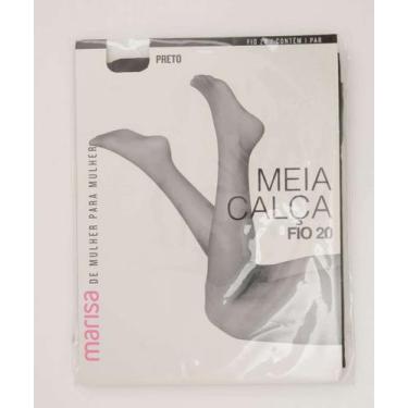 Imagem de Meia Calça Feminina Fio 20 Marisa-73559, Preto, P