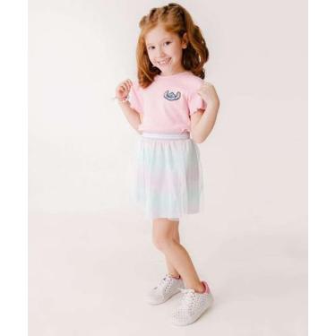 Imagem de Saia Infantil Tule Tie Dye Marisa Tam 4 a 10-11020, Azul, 10