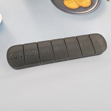 Imagem de Caixa de comprimidos de viagem semanal para 7 dias, organizador de medicamentos, estojos de comprimidos para uso diário, recipiente portátil de viagem para medicamentos, suplementos vitamínicos, óleo