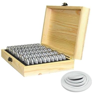Imagem de Pine Wood Holder Storage Box para Moedas Comemorativas Colecionáveis com 20 pcs Cápsulas -Proof Fechadura de Hardware Vintage Caixa Exquisita Coleção Medalhas Polida e Suave Longa Durabilidade