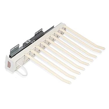 Imagem de Rack organizador para pendurar no armário, cabide para calças e trilho deslizante para roupas, solução de armazenamento de calças de 45,7 x 34,8 cm para lenços e toalhas, design que economiza espaço