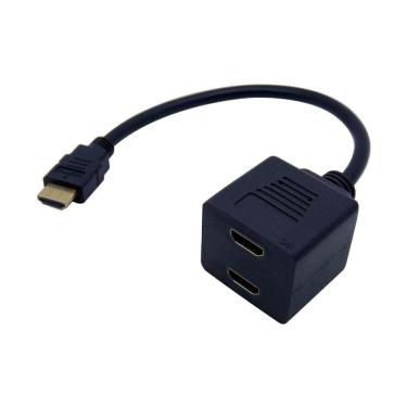 Imagem de Cabo Adaptador Duplicador - HDMI Macho para 2 saídas Fêmea
