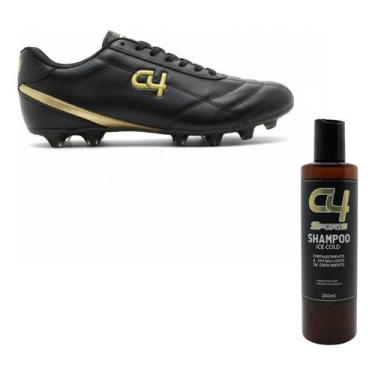 Imagem de Kit Chuteira Campo De Qualidade + Shampoo Para Higiene - C4 Sports, Pr