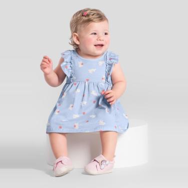 Imagem de Vestido bebê menina de coelhinhos Brandili Baby-Unissex