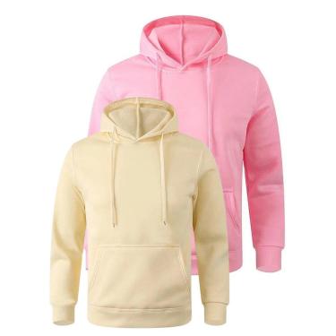 Imagem de Kit 2 Moletons Masculino Bolso Canguru Moleton Casual Capuz moletom Conforto Alta qualidade-Unissex