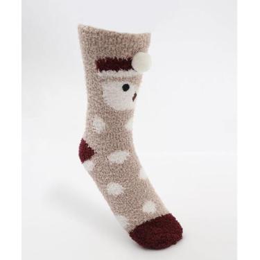 Imagem de Meia Feminina Cano Longo Chenille Pinguim Marisa Bege-59220, Bege, Vin