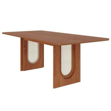 Imagem de Mesa de Jantar Valentina 20589 8 Lugares Retangular Tampo Mdf 210x100cm Cinamomo Milani...