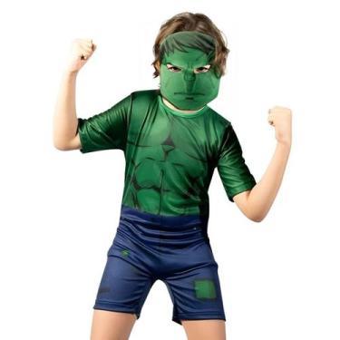 Imagem de Fantasia Hulk Marvel Especial Super - Herói Infantil Criança Novabrink