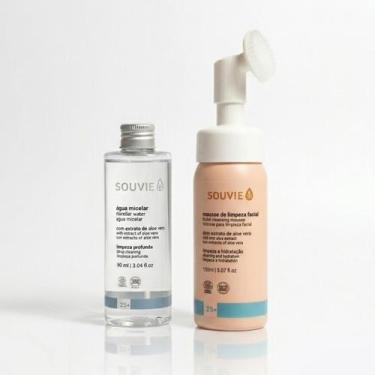 Imagem de Kit Água Micelar + Mousse Facial Limpeza Profunda 25+ Souvie