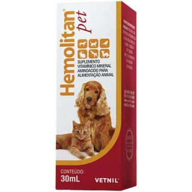 Imagem de Suplemento Vitamínico Hemolitan Pet Gotas - 30ml - Vetnil