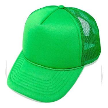 Imagem de Boné Trucker Liso Telinha Unissex Aba Curva Casual Dia A Dia - Slim Fi