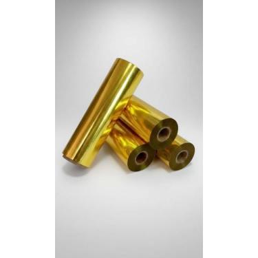 Imagem de Ribbon Resina Dourado 110x74m Tubete 12mm - Congratulations Store