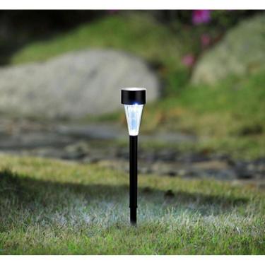 Imagem de Kit com 10 Espetos Solares de Aço Inoxidável 32cm Preto Just Home Collection