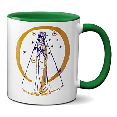 Imagem de Caneca Nossa Senhora Aparecida Leva A Jesus A Nossa Prece (Verde)