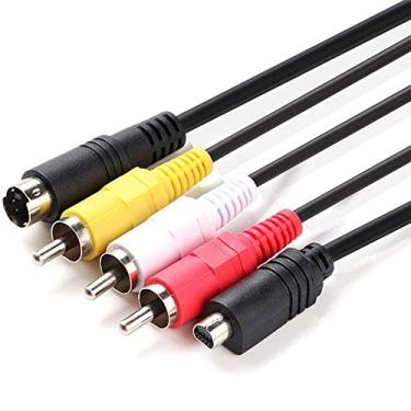 Imagem de Cabo de substituição VMC-15FS VMC-30FS 10Pin Audio Video Cable AV TV-Out compatível com Sony Handycam Camcorder DCR-SR80 DCR-SR80e DCR-SR82 DCR-SR82e DCR-SR85 DCR-SR85e e mais modelos (1,5 m)