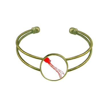 Imagem de Bracelete tradicional chinês, padrão de polvo de pipa, joia retrô de punho aberto