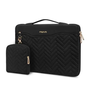 Imagem de MOSISO Capa protetora para laptop 360 de 15 a 15,6 polegadas, capa para laptop de 16 polegadas, compatível com MacBook Pro 16, HP, Dell, ASUS, Acer Notebook, bolsa acolchoada retangular com alça,