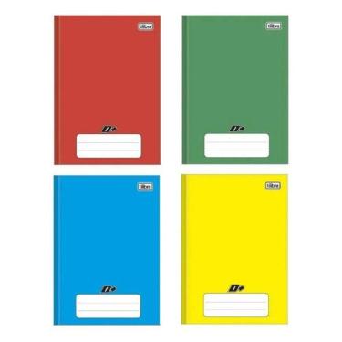 Imagem de 4 Caderno D+ Brochura Capa Dura 48 Fls Tilibra Pequeno Cores