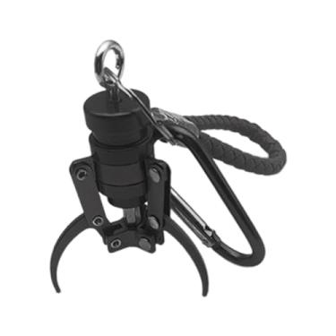 Imagem de Deevoka Chaveiro de máquina de garra, pingente de chaveiro de máquina de garra de fliperama, para homens, adolescentes, meninas, meninos, crianças, presentes, PRETO