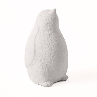 Imagem de Escultura Pinguim Em Cimento Branco