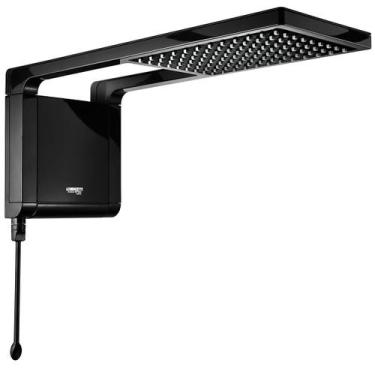 Imagem de Chuveiro Ou Ducha Elétrico Grande e Quadrado Preto Acqua Storm Ultra 2