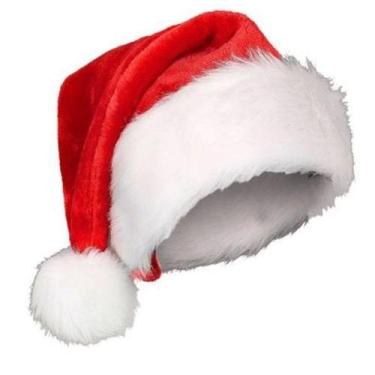 Imagem de Gorro Para Papai Noel Em Veludo Pelúcia Touca Super Luxo - Rio Master