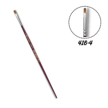 Imagem de Pincel Condor 416-04 Chato Pelo Natural Cabo Longo