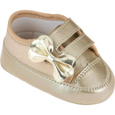 Imagem de Sapatinho de Bebe Modinha Menina Princesa - Igui Baby, Dourado, 15