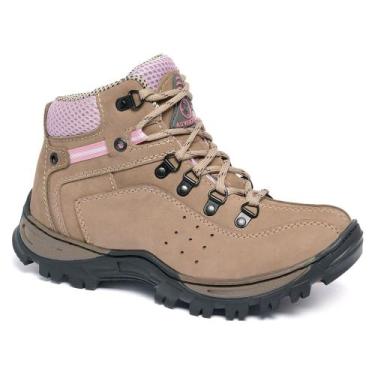 Imagem de Bota Coturno Adventure Feminina Trilha 100 Couro Legítimo Palmilha Gel