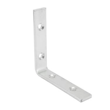 Imagem de Suporte de Prateleira L, 4 Peças de Canto, Suportes Angulares, Suporte de 4 Furos, Construção de Ferro Galvanizado para Instalação de Móveis, Acessórios de Suporte para Pernas de