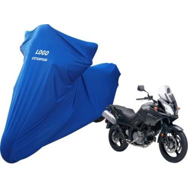 Imagem de Capa De Cobrir Moto Suzuki DL 650 V-Strom Não Risca Pintura - Mz, Azul