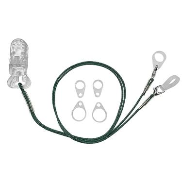 Imagem de Clipe de aparelho auditivo para idosos adultos - Protetor de cordão antiperda BTE Suporte de corda com laços e clipe e clipe de segurança (verde)