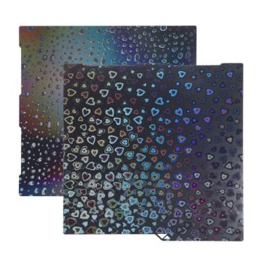 Imagem de Folha de Efeito PEH, Placa de Construção de Padrão de Gota de água de Dupla Face para Impressora 3D Kobra 3 Cama de Impressão Flexível, Placa de Construção de Aço de Mola para