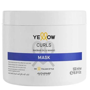 Imagem de Máscara para Cachos Curls 500ml Yellow Cabelos Cacheados Encaracolados