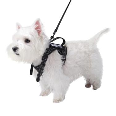 Imagem de Peitoral tático para cães pequenos – Colete refletivo para cães de serviço militar com alça vertical PP para treinamento ao ar livre