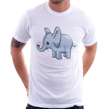 Imagem de Camiseta Elefante Bebê - Foca na Moda, Branco, GG