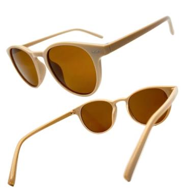 Imagem de Óculos de Sol Joachim Heat, Tamanho P, Casual, Masculino, Feminino, Proteção UV400, Desing Italiano, Tendência Europa (Nude - Cor 1)