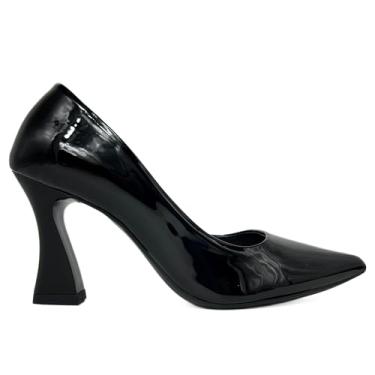 Imagem de Scarpin Mozione Salto Taça 8 cm Feminino Sapato Conforto Macio (Preto, BR, Adulto, Numérico, 35)
