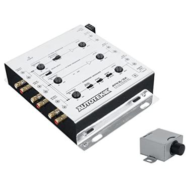 Imagem de Autotek Processador ATK2 3X ativo Crossover (prata) – 8,5 volts, 2 vias e 3 vias, controle remoto de graves incluído, crossover integrado, ajuste de nível
