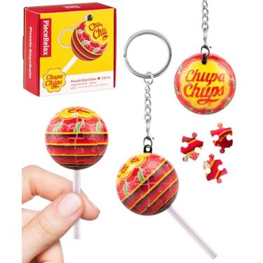 Imagem de PieceRelax Chaveiro quebra-cabeça 3D 24 peças de plástico para adultos - Chups My Flavor - cereja [A3890]